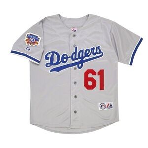 Vintage 1990s Chan Ho Park Los Angeles Dodgers Jersey w/ Jackie 50th Patch